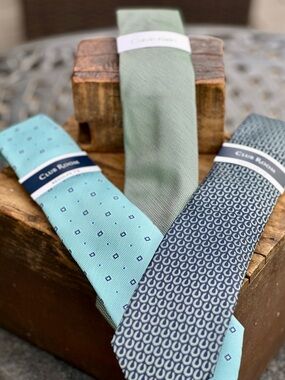 Tie Bundle Macys Club Room Calvin Klein Polyester Ties NWT Classic Patterns